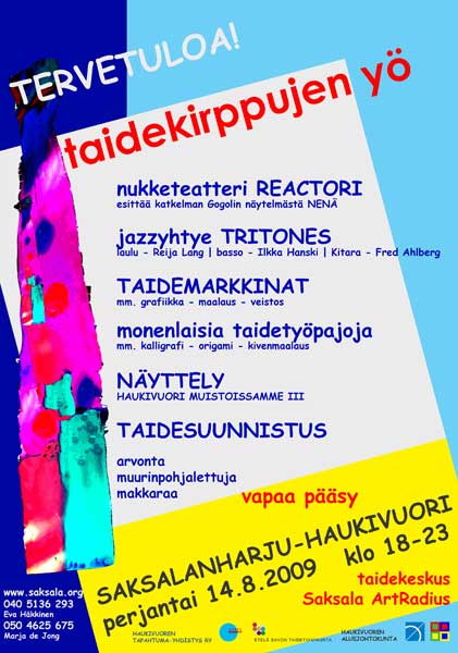 program taidekirppujen yö 2009