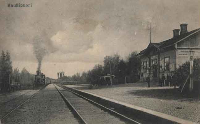Haukivuori railway station around 1900