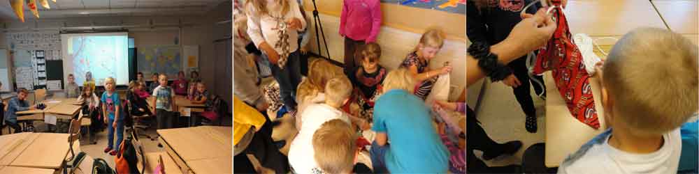 Children are creating the installation NKEMIIN