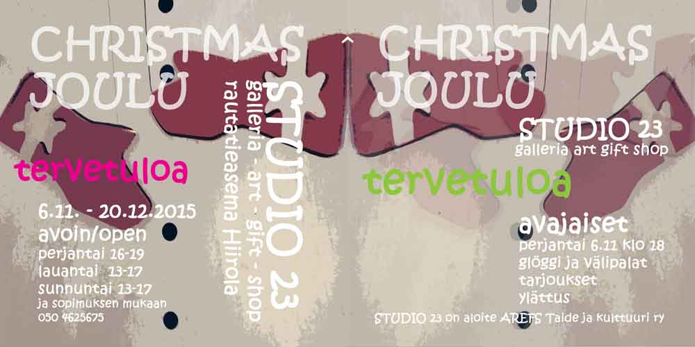 invitation presentation CHRISTMAS AT STUDIO 23